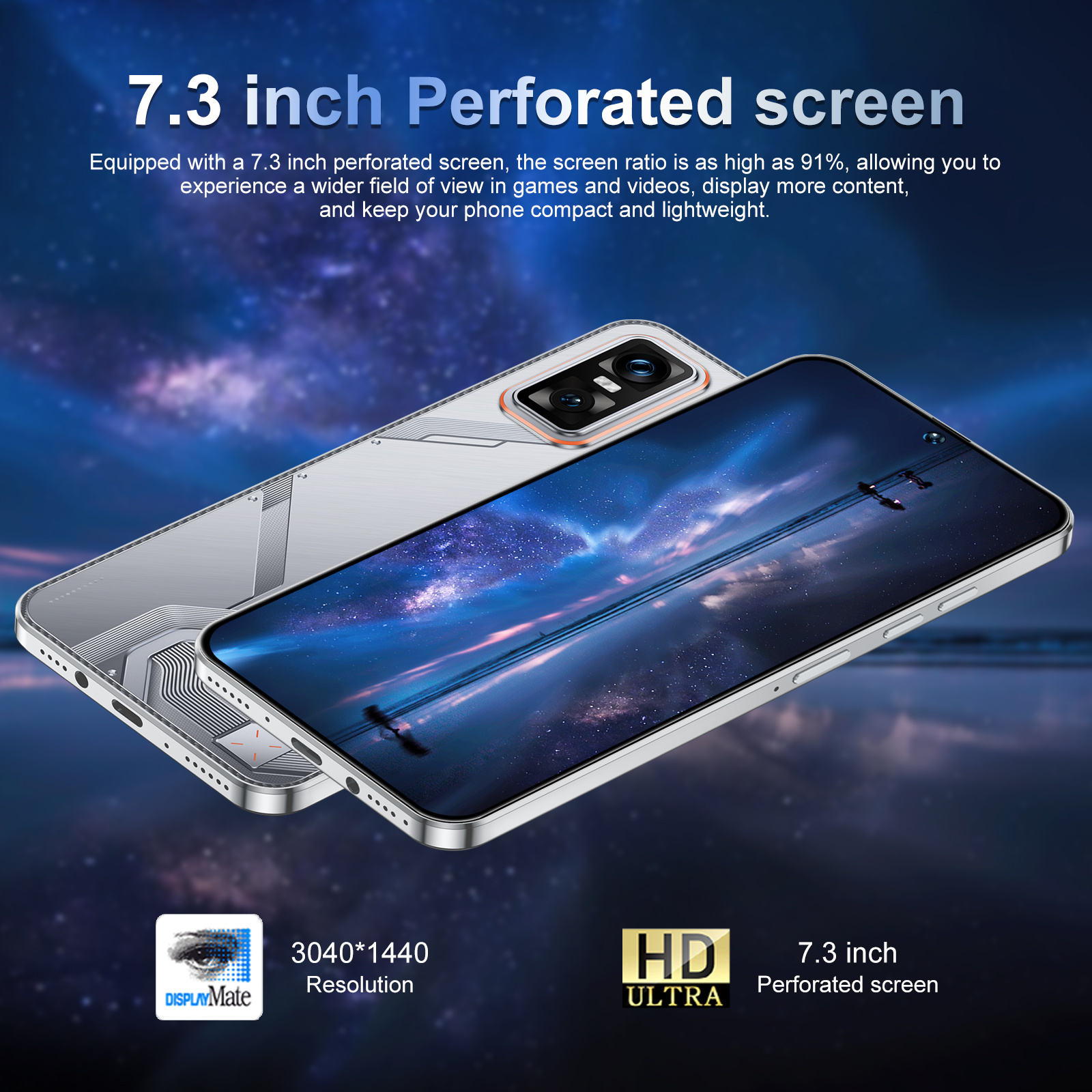 Original GT30 PRO 5G Smartphone 7.3 Inch HD Screen Dual SIM 16GB ROM Used Condition Dual Cell Mobile